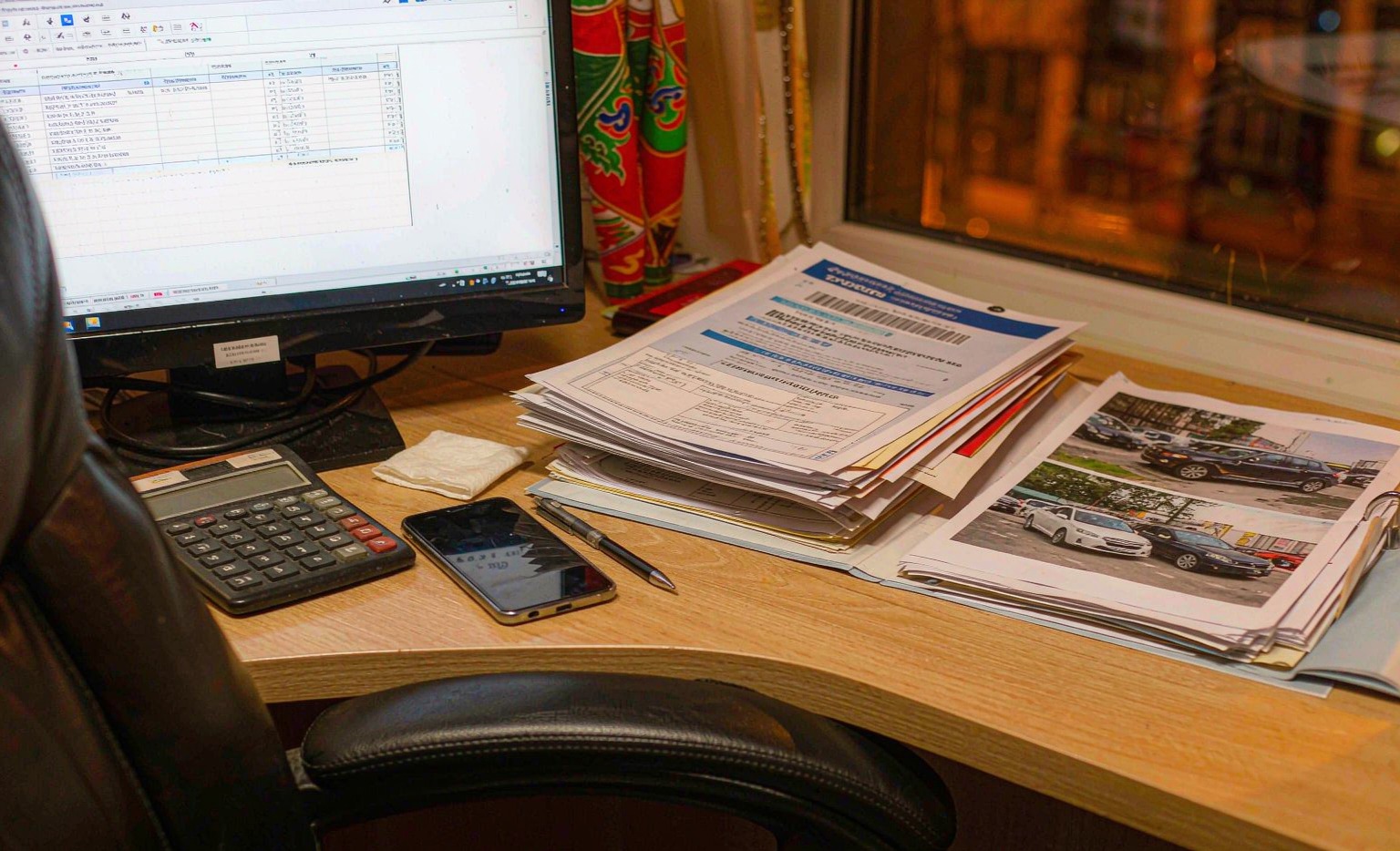 Haval Russia import certification documents at a customs broker office — EAC type approval, declaration forms and vehicle shipping papers for China-built SUV export