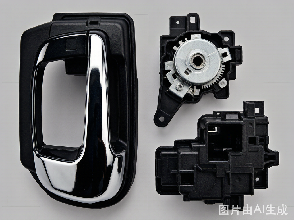 OEM door handle and lock actuator module for Hyundai Kia vehicles — chrome finish exterior handle with inner door latch mechanism for wholesale export
