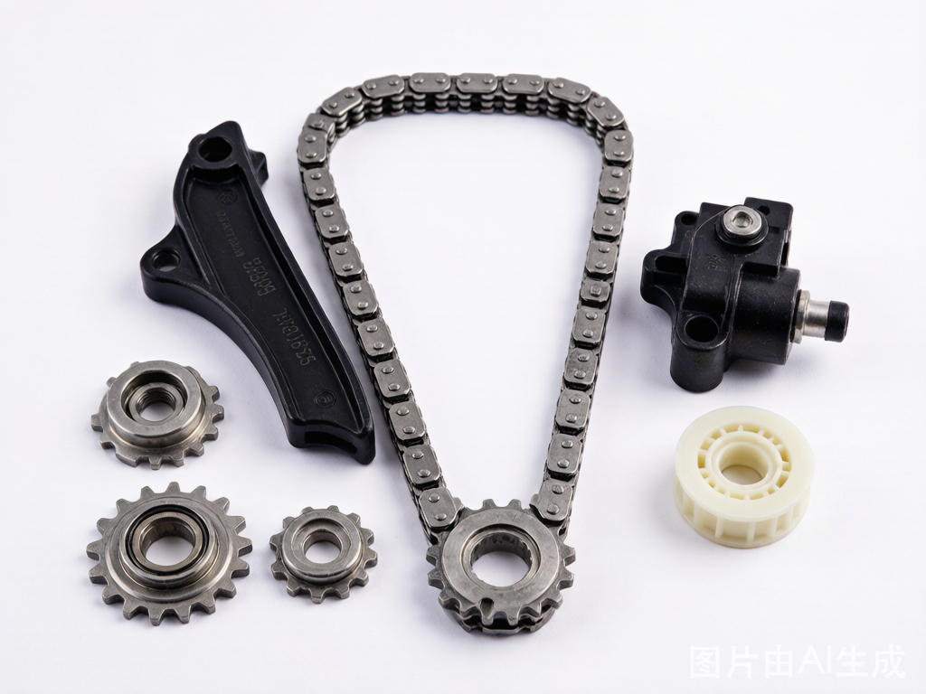 Hyundai Kia timing chain kit with tensioner, guide rails and sprockets — OEM-grade engine timing parts wholesale from Kingmay Auto Parts China for Elantra Tucson Sportage Sonata Sorento